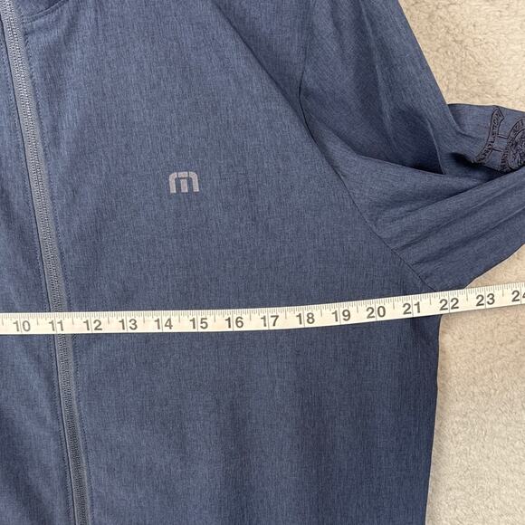 Travis Mathew Men's Blue Heathered Full Zip Golf Jacket Windbreaker Size M - Picture 4 of 12